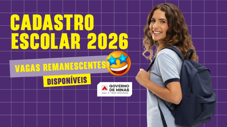 Estão disponíveis as vagas remanescentes do Sucem para o ano letivo de 2026